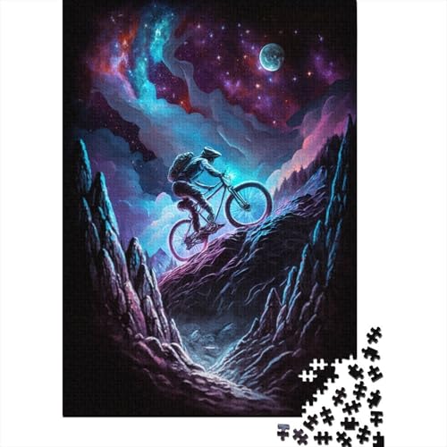 Galaxy Bike 1000-teiliges Puzzle für Erwachsene, Holzbrett-Puzzle, Spielzeug, Lernspiel, 1000 Teile (75 x 50 cm) von aaaaab