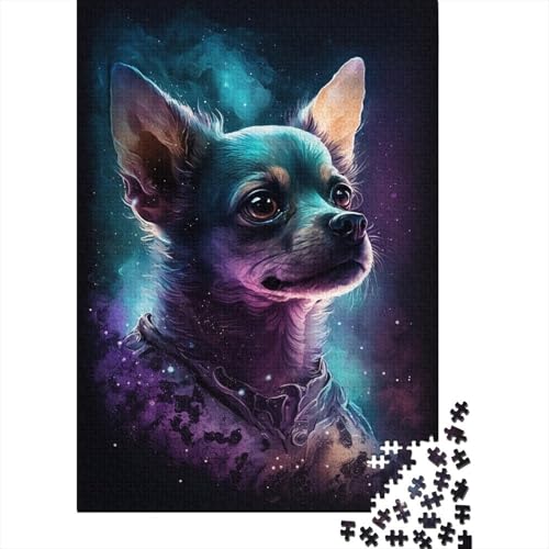 Galaxy Bunte Chihuahua-Kinderpuzzles für Erwachsene, 500-teiliges Puzzle, rechteckiges Puzzle, Geschenke und Heimdekoration und Familienspiel, 500 Stück (52 x 38 cm) von aaaaab