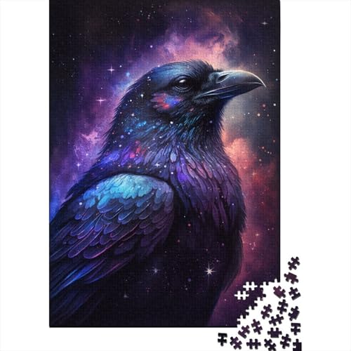 Galaxy Crow Child 300-teiliges Puzzle für Erwachsene, kreatives rechteckiges Puzzle, Gehirntraining, Herausforderungsspiel, Geschenk, 300 Stück (40 x 28 cm) von aaaaab