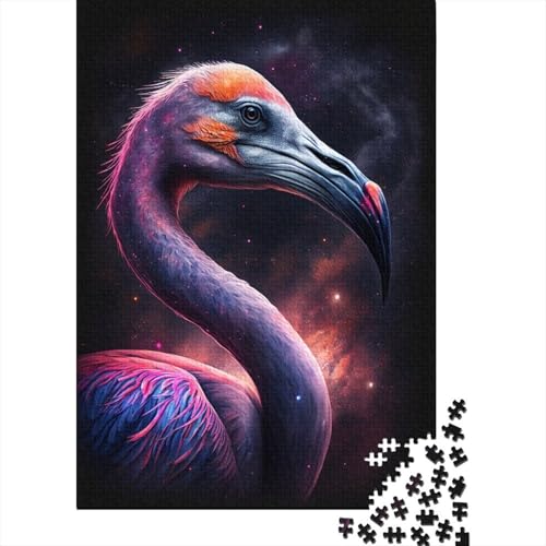 Galaxy Flamingo Puzzle 1000 Holzpuzzles Geschenke für Kinder und Geschenke Puzzles Familienspiel Spielzeug 1000 Teile (75x50cm) von aaaaab