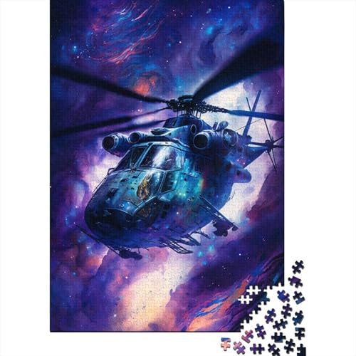 Galaxy Helicopters Holzpuzzle 1000 Teile Puzzle für Kinder Lernspiel Herausforderung Spielzeug Heiligabend Geschenke 1000 Teile (75x50cm) von aaaaab