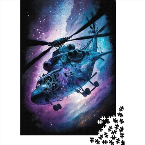 Galaxy Helicopters Puzzle für Kinder, 1000 Teile, anspruchsvolles Puzzle, Holzpuzzle, Puzzles, Familienspiele, 1000 Teile (75 x 50 cm) von aaaaab