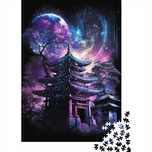 Galaxy Japan Tempel Puzzle 1000 Teile Puzzle für Erwachsene, Denkspiel, Puzzlespielzeug für Erwachsene, 1000 Stück (75 x 50 cm) von aaaaab