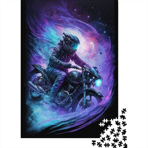 Galaxy-Motorräder, 1000-teiliges Puzzle für Erwachsene, Holzbrett-Puzzle, Spielzeug, Lernspiel, 1000 Teile (75 x 50 cm) von aaaaab