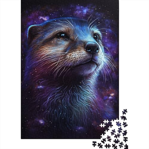 Galaxy Otter Puzzle 300 Teile Puzzle für Erwachsene, Denkspiel, Puzzlespielzeug für Erwachsene, 300 Teile (40 x 28 cm) von aaaaab