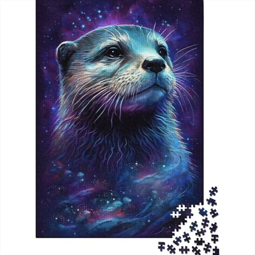 Galaxy Otter Puzzle 300 Teile für Kinder Puzzles für Kinder 300-teiliges Puzzle Lernspiele 300 Stück (40x28cm) von aaaaab