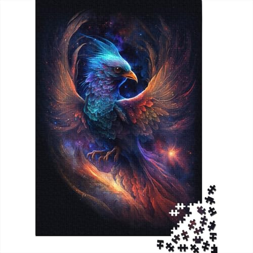 Galaxy Phoenix Bird Puzzle 1000 Holzpuzzles Geschenke für Kinder und Geschenke Puzzles Familienspiel Spielzeug 1000 Teile (75x50cm) von aaaaab