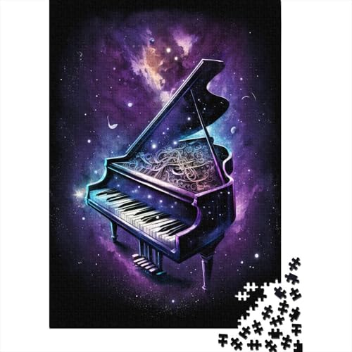 Galaxy Piano 1000 Holzpuzzle für Kinder, Puzzles für Kinder, einzigartige Formpuzzle, Puzzles für Familienspiele, 1000 Teile (75 x 50 cm) von aaaaab