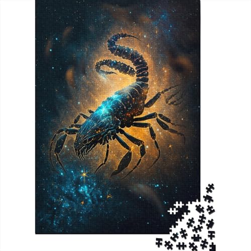 Galaxy Scorpion 1000-teiliges Puzzle für Erwachsene, Holzbrett-Puzzle, Spielzeug, Lernspiel, 1000 Teile (75 x 50 cm) von aaaaab