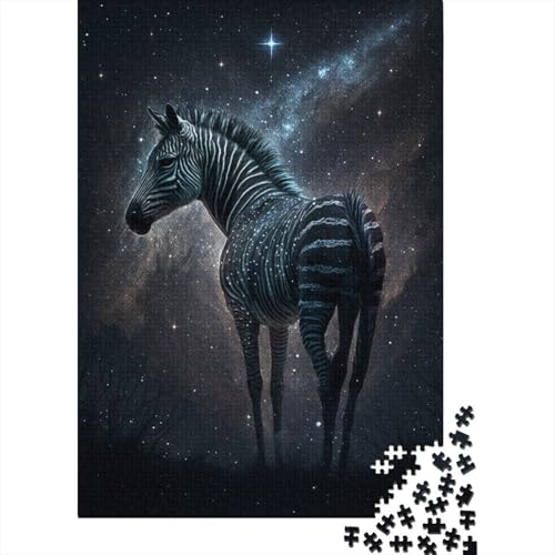 Galaxy Zebra Puzzle 1000 Teile Puzzle für Erwachsene, Denkspiel, Puzzlespielzeug für Erwachsene, 1000 Stück (75 x 50 cm) von aaaaab