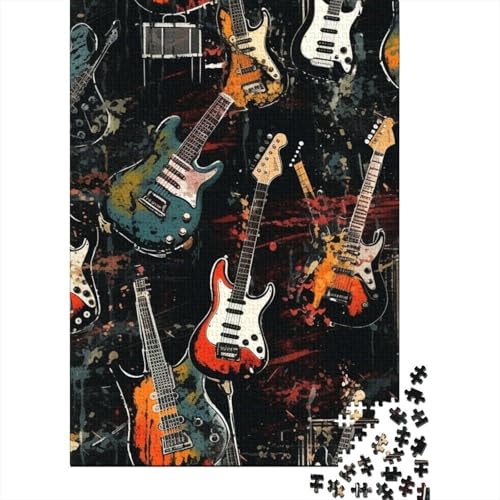 Gitarrenpuzzle, 500-teiliges Puzzle für Erwachsene, Puzzle für Erwachsene und Jugendliche ab 12 Jahren, 500 Teile (52 x 38 cm) von aaaaab