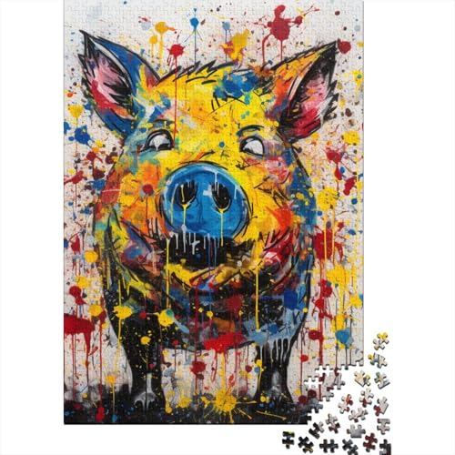 Hog Puzzle Präzises ineinander greifendes rechteckiges Papierpuzzle für Jungen oder Mädchen, 70 x 50 cm/1000 Teile von aaaaab