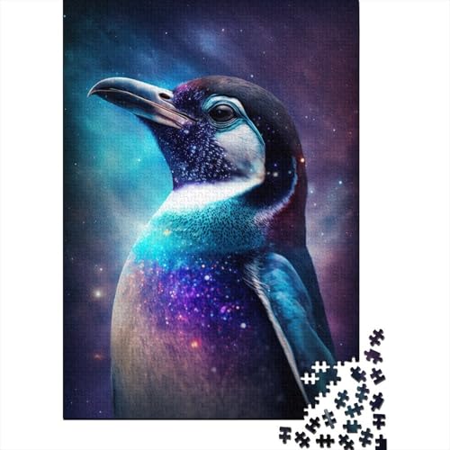 Holzpuzzle 1000 Teile Pinguin Holzpuzzle Lernpuzzle Spielzeug für Jungen und Mädchen Weihnachts- und Geburtstagsgeschenke 1000 Stück (75x50cm) von aaaaab