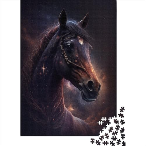 Holzpuzzle für Erwachsene 1000 Teile Galaxie Weltraum Tier Pferd Puzzle Freizeit Kreative Spiele Spielzeug Puzzles 1000 Teile (75x50cm) von aaaaab