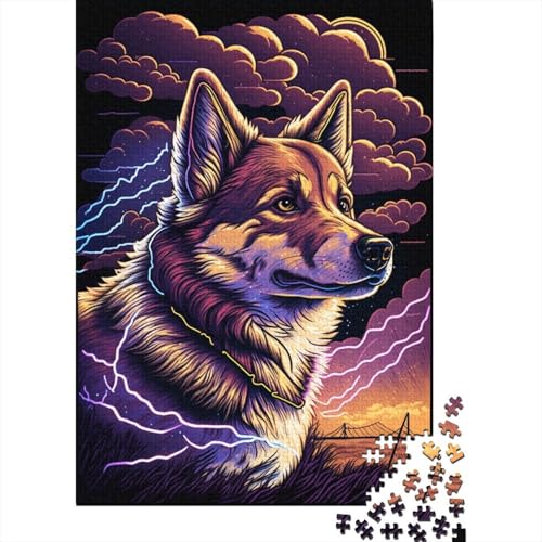 Husky Dream Tierpuzzle für Kinder, 300-teiliges Puzzle für Kinder, Holzpuzzle für Kinder, für Familie und Freunde, 300 Teile (40 x 28 cm) von aaaaab