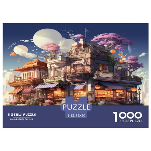 Ilutration Shops Puzzle 1000 Teile für Erwachsene, Puzzle 1000 Teile, Familienspiel für Erwachsene und Jugendliche, 1000 Teile (75 x 50 cm) von aaaaab