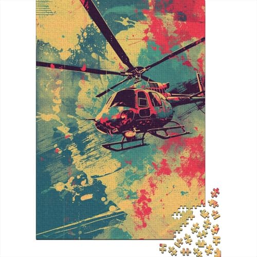 Kampfhubschrauber-Puzzle für Erwachsene, 1000-teiliges Puzzle für Erwachsene, Puzzle 1000 Teile für Erwachsene, anspruchsvolles Spiel, 1000 Teile (75 x 50 cm) von aaaaab