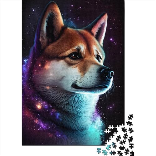 Kinderpuzzle 500 Teile Galaxy Shiba Inu Puzzle Kreatives rechteckiges Puzzle Tolles Puzzle für Erwachsene 500 Teile (52x38cm) von aaaaab