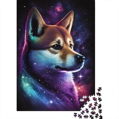 Kinderpuzzle für Erwachsene, 300-teiliges Galaxy Shiba Inu-Puzzle für Erwachsene, anspruchsvolles Spiel, Denksportaufgaben, 300 Teile (40 x 28 cm) von aaaaab