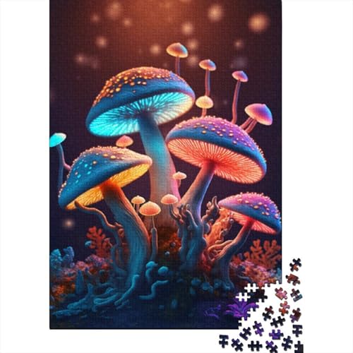 Kinderpuzzle für Erwachsene, 500 Teile, Fantasie-Pilz-Puzzle für Erwachsene, anspruchsvolles Spiel, Denksportaufgaben, 500 Teile (52 x 38 cm) von aaaaab