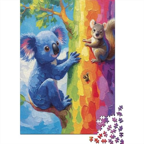 Koala-Puzzle, schwierige Herausforderung, 100% recycelter Karton, Puzzle für Erwachsene, Teenager, 70 x 50 cm/1000 Teile von aaaaab