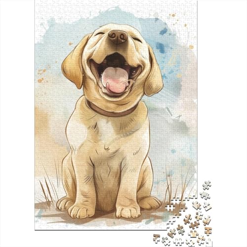 Labrador-Hunde-Puzzle, Denksportaufgabe, rechteckiges Papier-Puzzle für Erwachsene und Teenager, 70 x 50 cm, 1000 Teile von aaaaab