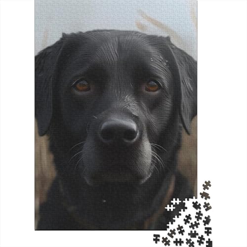 Labrador Retriever Puzzle, Denksportaufgabe aus Papier, rechteckig, Puzzle für Erwachsene und Teenager, 70 x 50 cm/1000 Teile von aaaaab