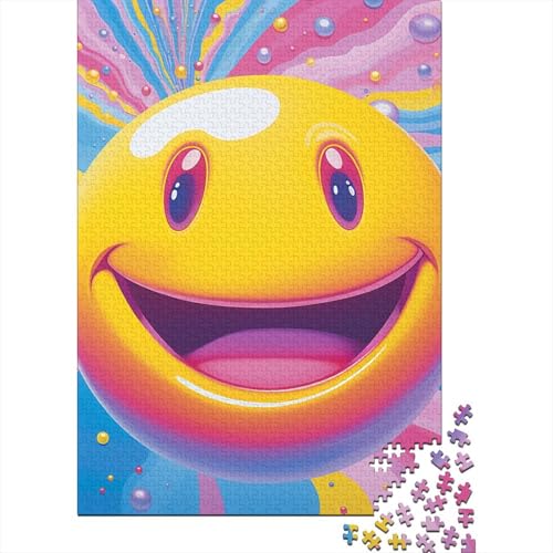 Lächelndes Gesicht Puzzle Spielzeug Lernspiel Premium Karton Puzzle für Erwachsene Kinder Ostergeschenk 70x50cm/1000 Teile von aaaaab