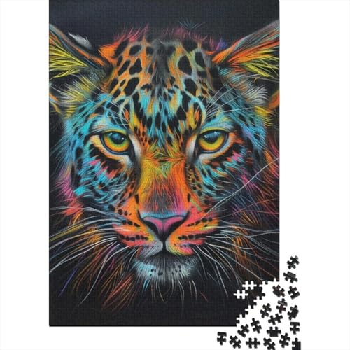 Leoparden-Puzzle-Spielzeug, Lernspiel, Premium-Karton-Puzzle für Erwachsene und Kinder, Ostergeschenk, 38 x 26 cm/1000 Teile von aaaaab