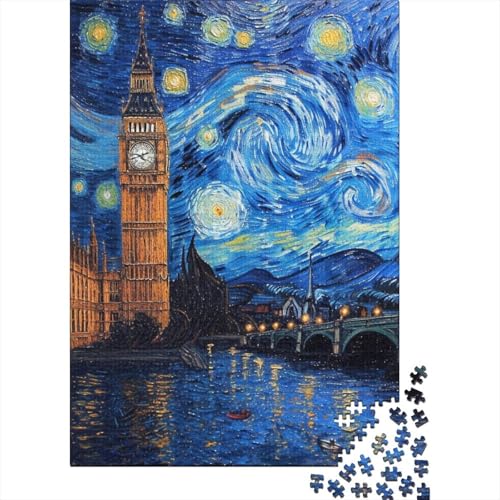 London Tower Bridge Puzzle für Erwachsene und Jugendliche, 500 Teile, Puzzle für Erwachsene, für Familienspaß und Spieleabend, 500 Teile (52 x 38 cm) von aaaaab