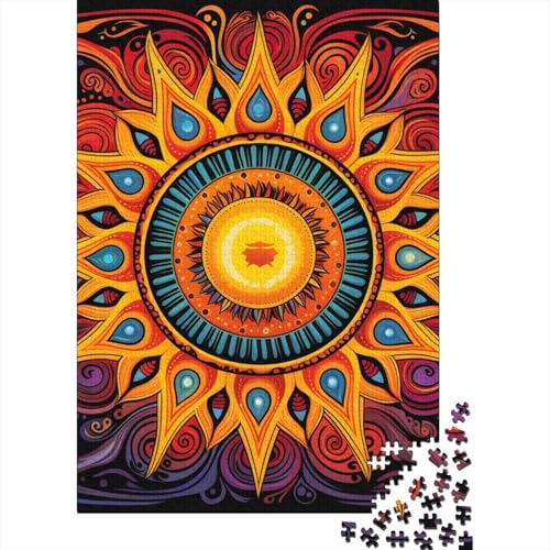 Mandala-Puzzle, umweltfreundliche Materialien, 100% recycelte Pappe, Puzzle für Frauen und Männer, einzigartiges Geschenk, 70 x 50 cm/1000 Teile von aaaaab