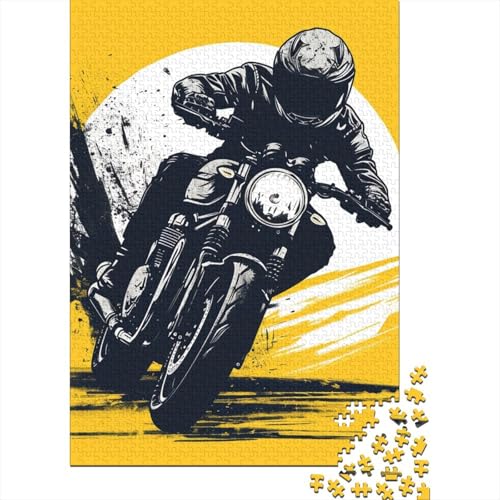 Motorrad-Puzzle, hochwertiges, 100% recyceltes Kartonpapier, rechteckiges Puzzle für Jungen oder Mädchen, 70 x 50 cm, 1000 Teile von aaaaab