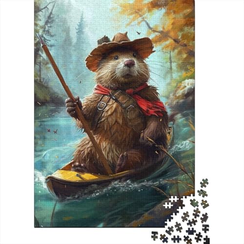 Murmeltier-Puzzle, 300 Teile, Holzpuzzle für Erwachsene und ab 18 Jahren, Denksport-Puzzle für Erwachsene, 300 Teile (40 x 28 cm) von aaaaab