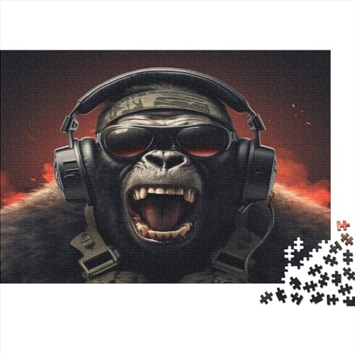 Music King Kong Puzzles für Erwachsene und Jugendliche Puzzles Holzpuzzles Spielspielzeug für Erwachsene 500 Teile (52x38cm) von aaaaab