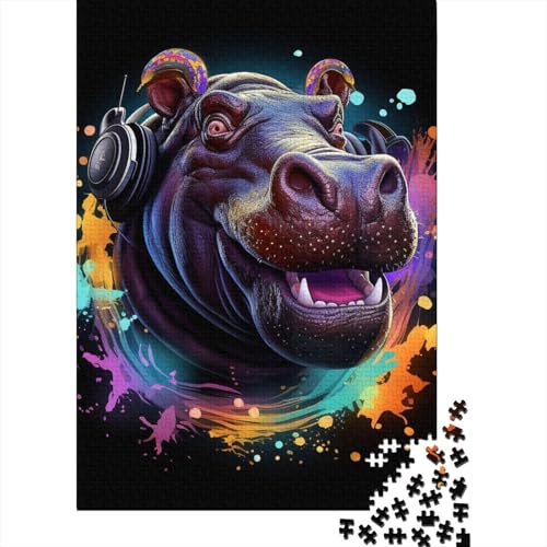 Nilpferd-Puzzle, Denksportaufgabe, Premium-Karton-Puzzle für Kinder und Erwachsene ab 12 Jahren, Ostergeschenke, 70 x 50 cm, 1000 Teile Nilpferd-Puzzle, Denksportaufgabe, Premium-Karton-Puzzle für Kinder und Erwachsene ab 12 Jahren, Ostergeschenke, 70 x 50 cm, 1000 Teile von aaaaab