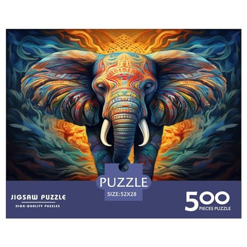 Ölgemälde-Puzzles, 500 Teile, Holzpuzzles für Teenager-Geschenke, Denksport-Puzzle, 500 Teile (52 x 38 cm) von aaaaab