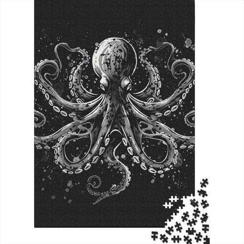 Oktopus-Puzzle, Premium-Puzzle aus 100% Recycling-Platte, 100% recycelter Karton, Puzzle für Kinder und Erwachsene ab 12 Jahren, Ostergeschenk, 38 x 26 cm, 1000 Teile von aaaaab