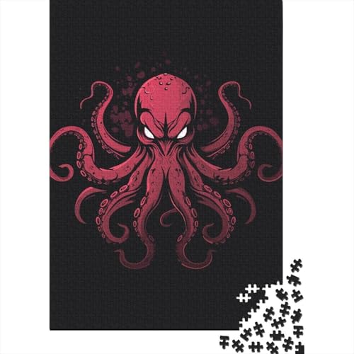 Oktopus-Puzzle, anpassbare Bilder, 100% recycelter Karton, Puzzle für Erwachsene und Teenager, einzigartiges Geschenk, 70 x 50 cm/1000 Teile von aaaaab