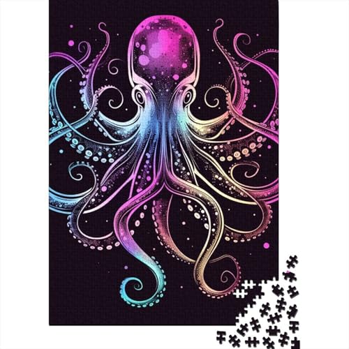 Oktopus-Puzzle, freundliche Materialien, 100 Prozent recycelte Pappe, Puzzle für Erwachsene und Kinder, Ostergeschenk, 38 x 26 cm, 1000 Teile von aaaaab