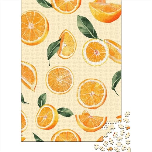 Orange Puzzle Relax Challenge Spielzeug Papier Rechteckiges Puzzle für Jungen oder Mädchen Vatertagsgeschenke 38x26cm/1000 Teile von aaaaab