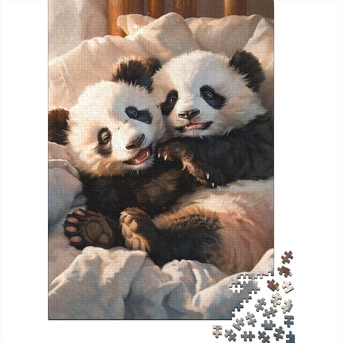 Panda-Puzzle 1000 Teile für Erwachsene, Puzzle für Erwachsene, 1000-teiliges Puzzle, Lernspiele, 1000 Teile (75 x 50 cm) von aaaaab