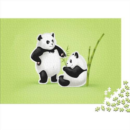 Panda-Puzzles, 500 Teile, Holzpuzzles, Puzzles für Erwachsene, Puzzles für Erwachsene, Teenager, Teenager, Mann, Frau, Geschenk, 500 Stück (52 x 38 cm) von aaaaab