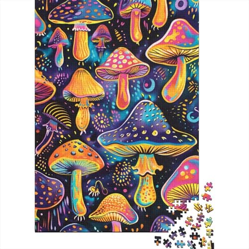 Pilz-Puzzle, Premium-Puzzle aus 100% recyceltem Karton, rechteckig, für Erwachsene und Teenager, einzigartiges Geschenk, 38 x 26 cm, 1000 Teile von aaaaab