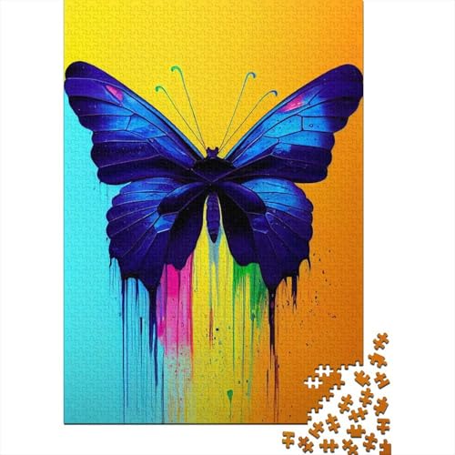 Puzzle 1000 Teile, Kunst-Schmetterling, Holzpuzzle, kreatives Holzpuzzle, Teenager-Puzzle, Lernspielzeug, Spiel für Kinder, Geschenke, 1000 Stück (75 x 50 cm) von aaaaab