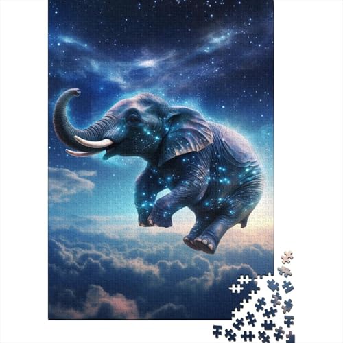 Puzzle 1000 Teile Galaxien Elefanten Puzzle Puzzle für Erwachsene und Jugendliche Schwierigkeitsgrad Puzzle Holzpuzzle Lernspiel Spielzeug Familiendekoration 1000 Teile (75x50cm) von aaaaab