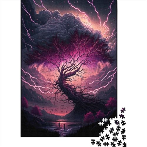 Puzzle 1000 Teile Puzzle für Erwachsene und Fantasy-Kirschblütenbaum-Puzzle, intellektuelles Entspannungsspiel, 1000 Teile (75 x 50 cm) von aaaaab