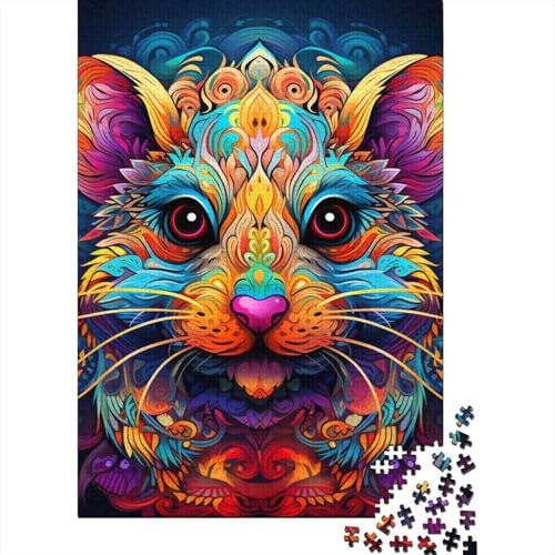 Puzzle 1000 Teile für Erwachsene, Kunst, Tiermaus, Holzpuzzle, kreative Puzzles, Teenager-Puzzles, Lernspiele, Spielzeug, 1000 Stück (75 x 50 cm) von aaaaab