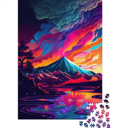 Puzzle 1000 Teile für Erwachsene, schöne Landschaft, 2 kreative Puzzles für Erwachsene und Teenager, 1000 Teile, Holzpuzzle, Spiele, Geschenkspielzeug, Heimdekoration, 1000 Teile (75 x 50 cm) von aaaaab