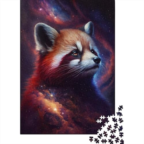 Puzzle 1000 Teile für Kinder, Galaxy Red Raccoon, Puzzle für 1000-teilige Puzzles, Lernspiele, 1000 Teile (75 x 50 cm) von aaaaab