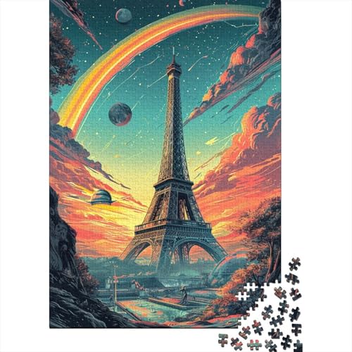 Puzzle 1000 Teile für Kinder Frankreich Eiffelturm7 Puzzle Holzpuzzle Kreative Puzzles Teenager-Puzzles Lernspiele Spielzeug 1000 Stück (75 x 50 cm) von aaaaab